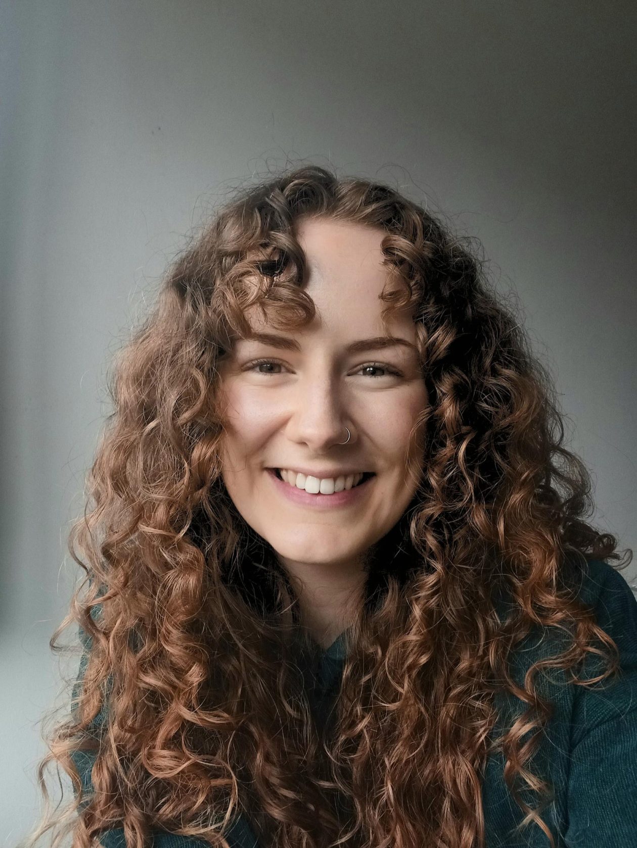 woman with curly hair